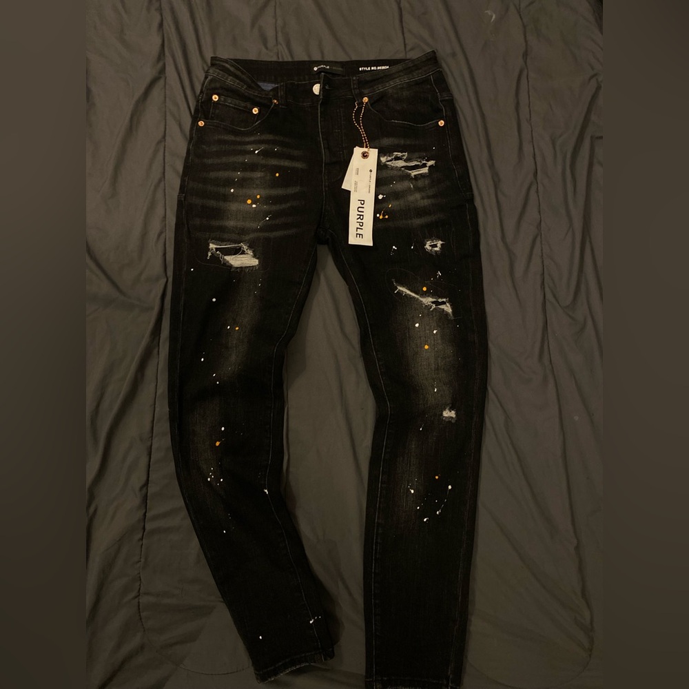 Pur Black and Gold Jeans